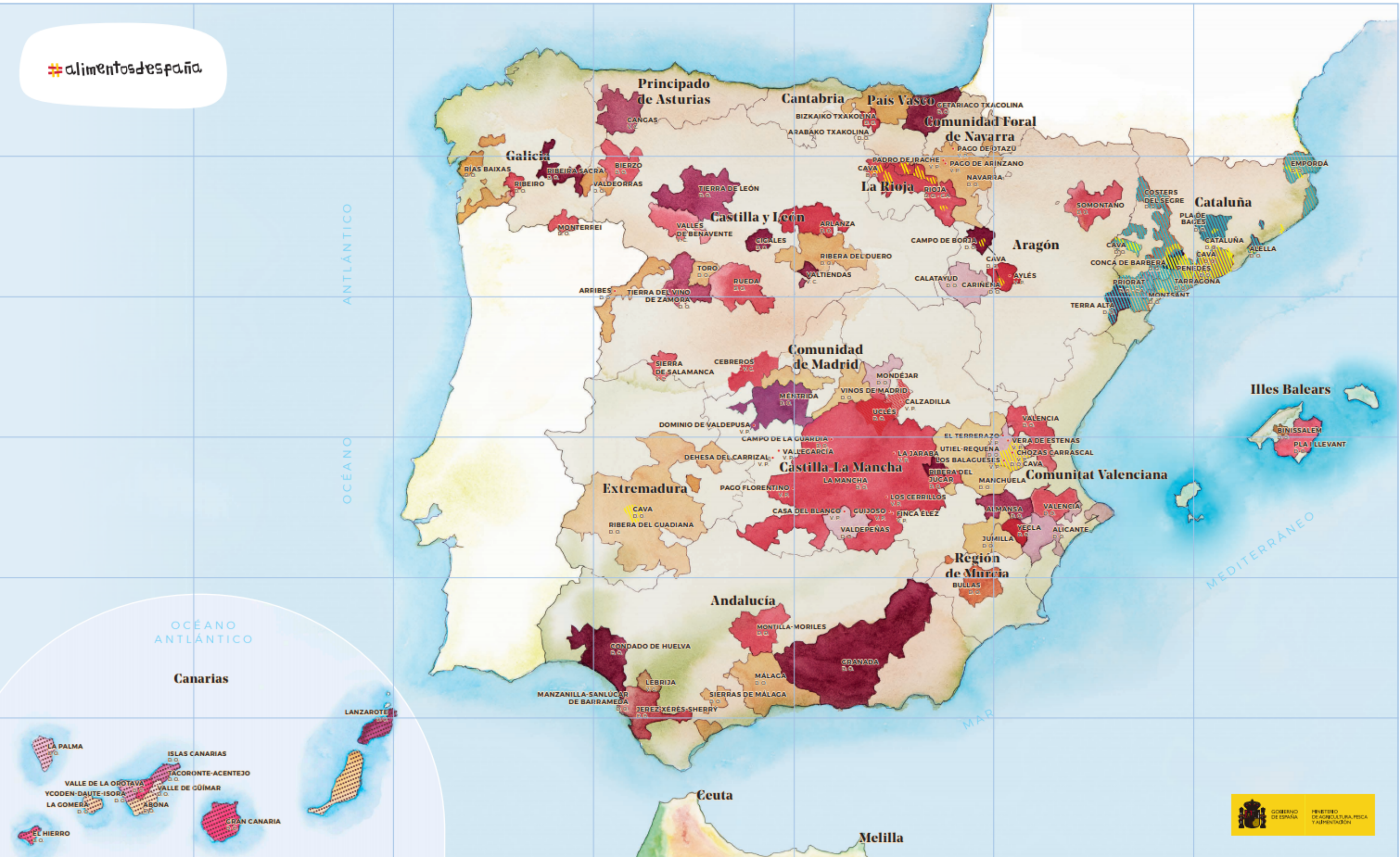 Anbaugebiete Spanien